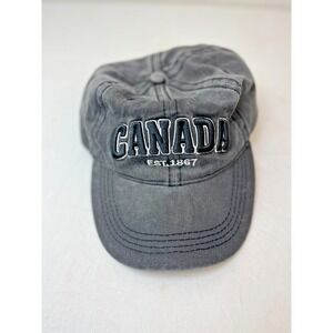 Canada EST 1867 Embroidered Dad Hat Black Adjustable Cap